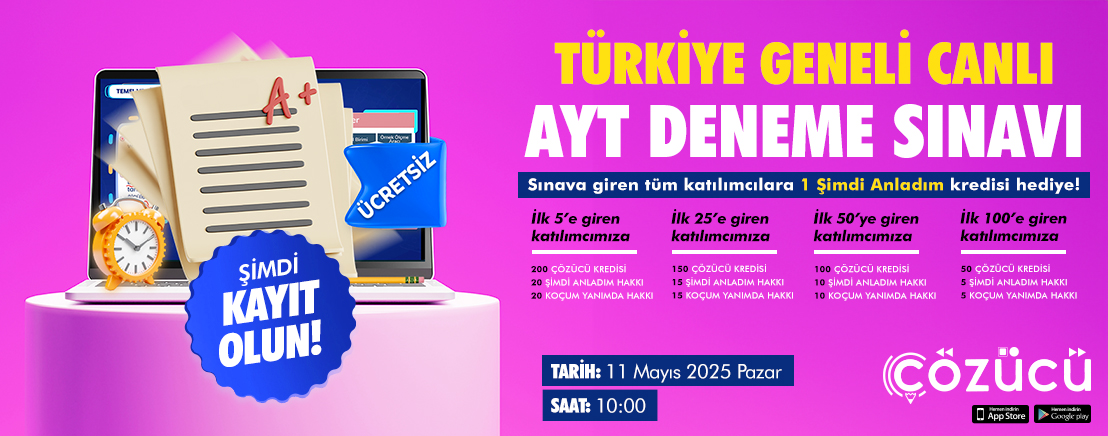 11 Mayıs 2025 AYT Denemesi