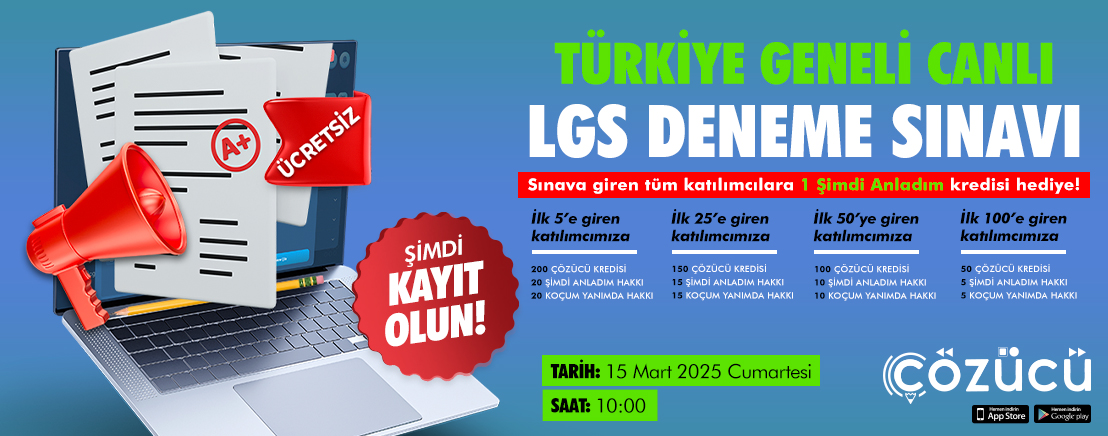 15 Mart 2025 LGS Denemesi