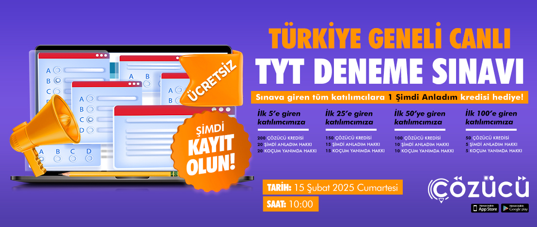 15 Şubat 2025 TYT Denemesi